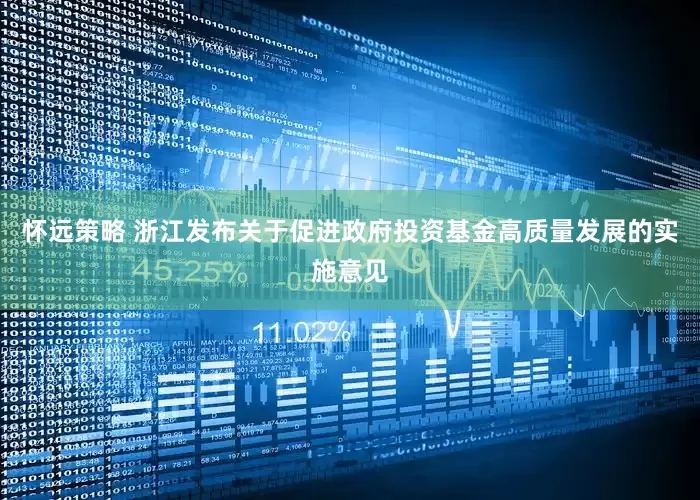 怀远策略 浙江发布关于促进政府投资基金高质量发展的实施意见